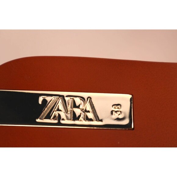 Zara Metallic Gold Bow Flat Sandals‎ EU 38 -US 7.5 - Picture 5 of 7